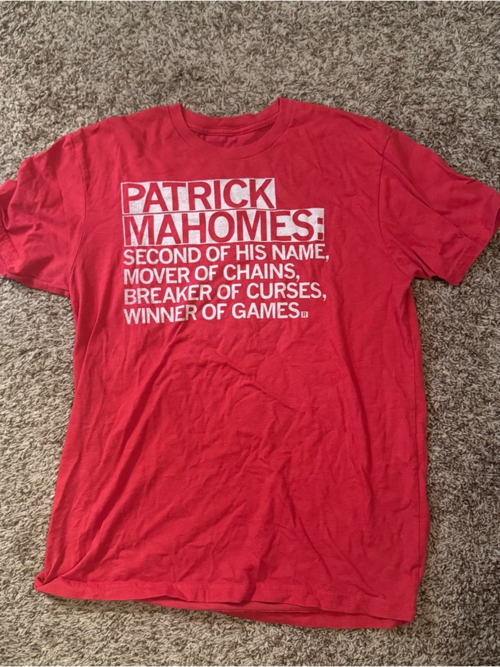 Patrick Mahomes Red Graphic Tee - Short Sleeve Fan Shirt